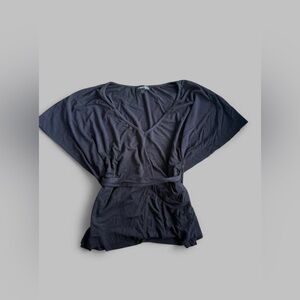 bebe Black V-Neck Blouse